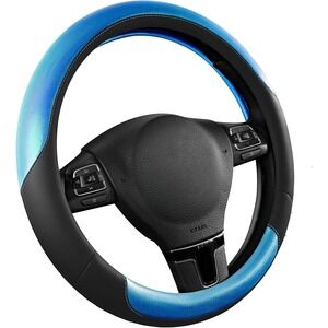 Road Comforts Steering Wheel Cover Black Blue